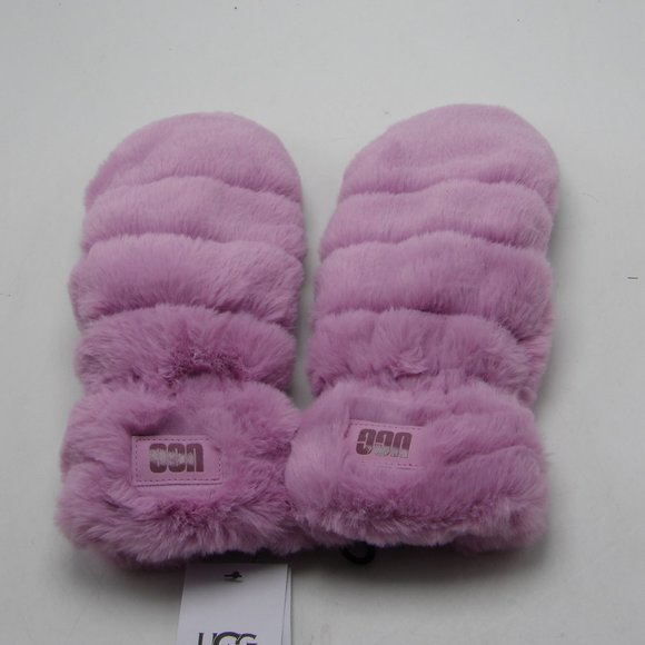 UGG Accessories - UGG  Faux Fur Mittens Rose Quart NEW WITH TAGS SIZE S/M New